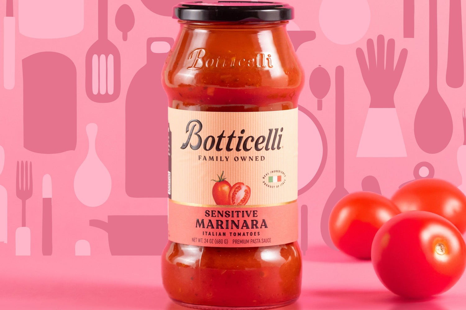 Sensitive Marinara with ingredients next to it