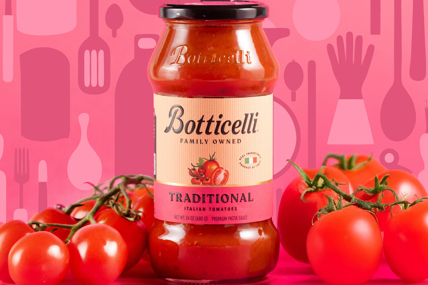 Traditional sauce with ingredients next to it