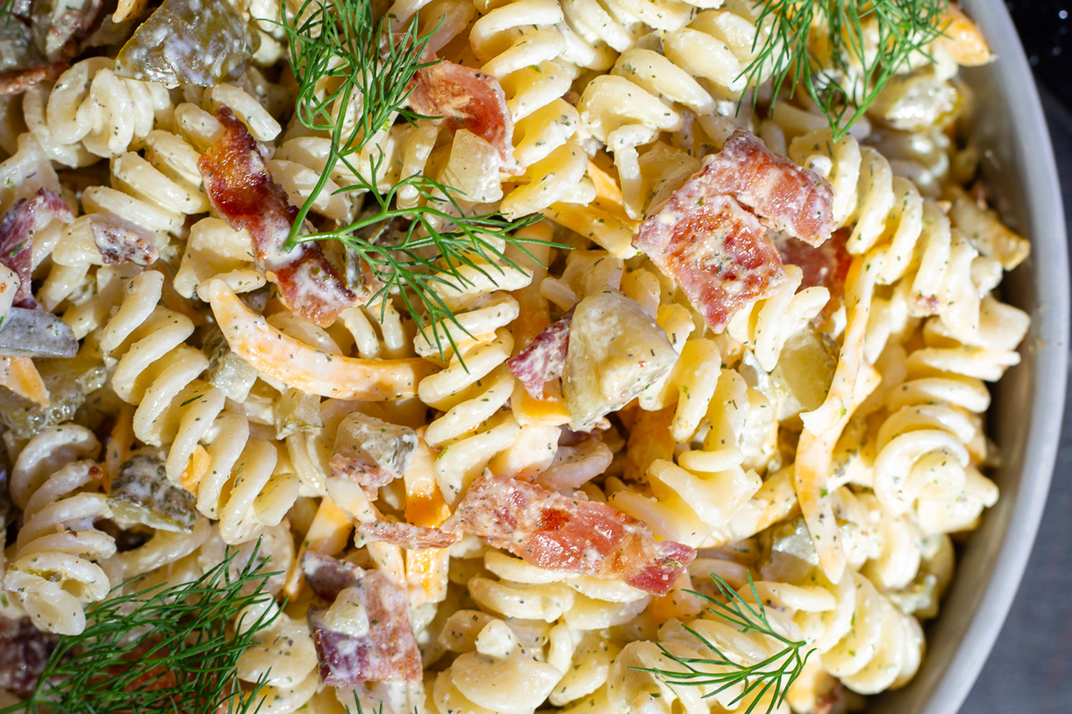 Dill Pickle Pasta Salad