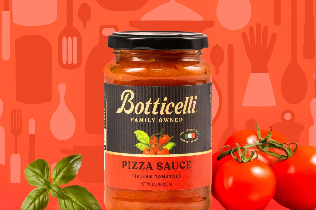 Pizza Sauce with ingredients next to it
