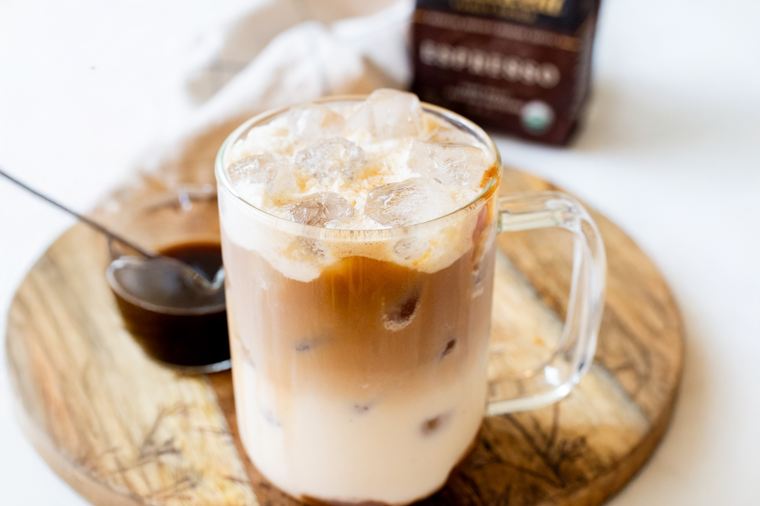 Iced Protein Coffee with Date Caramel Sauce