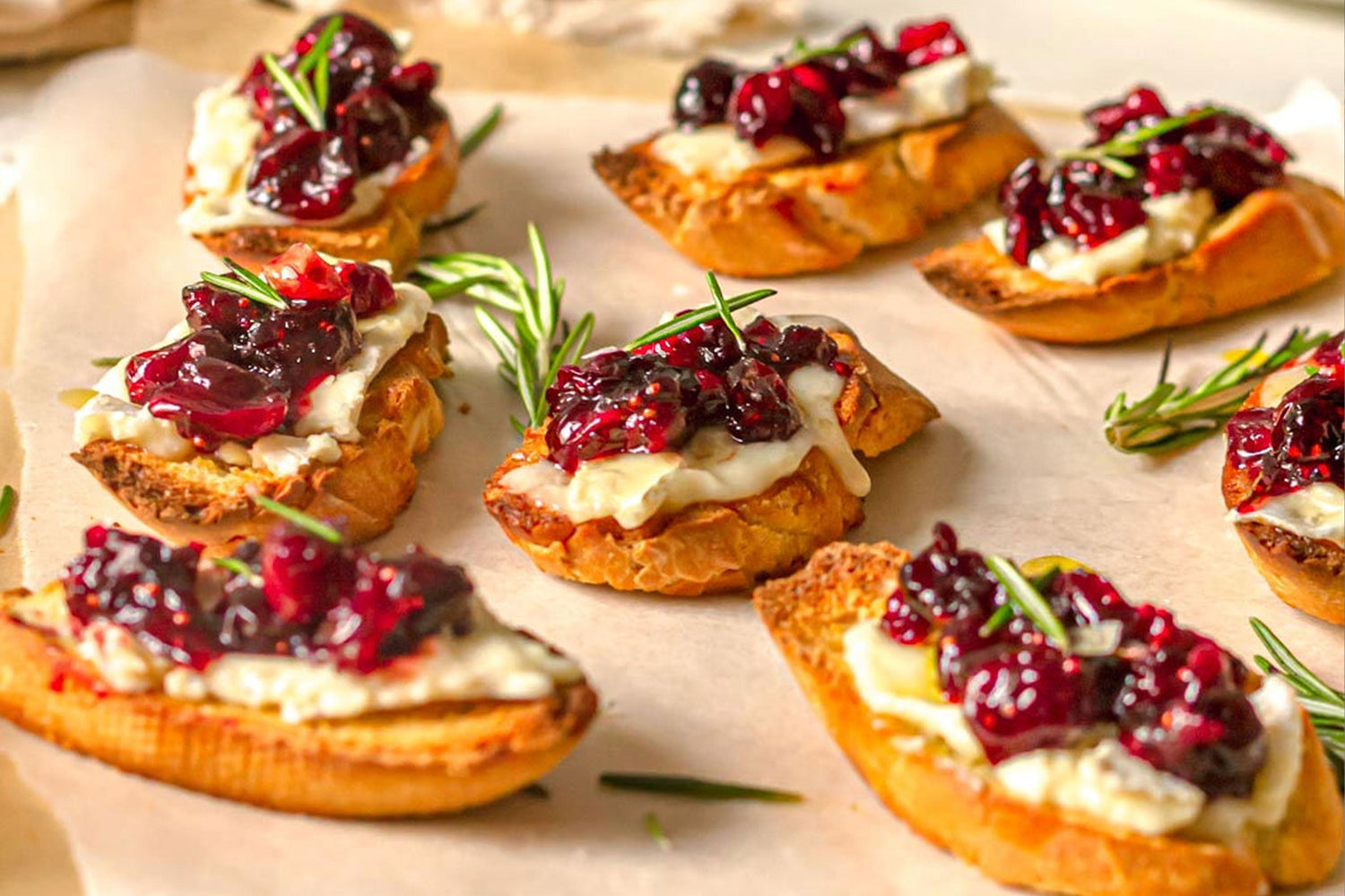 Cranberry Brie Crostini