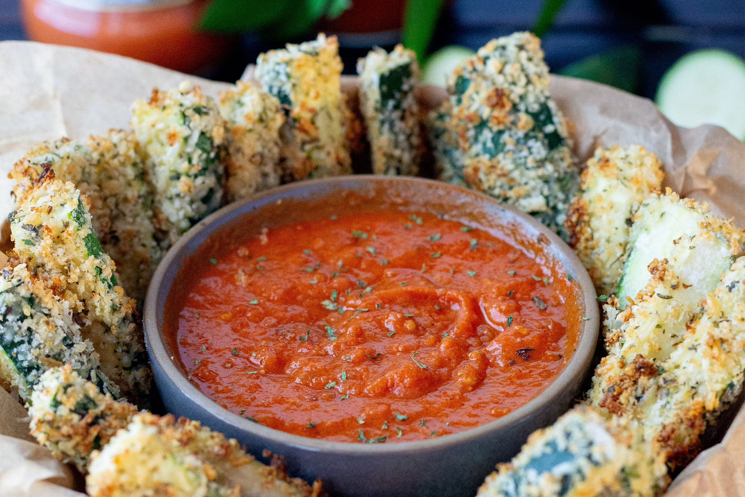 Zucchini Fries with Parmigiano Reggiano Sauce