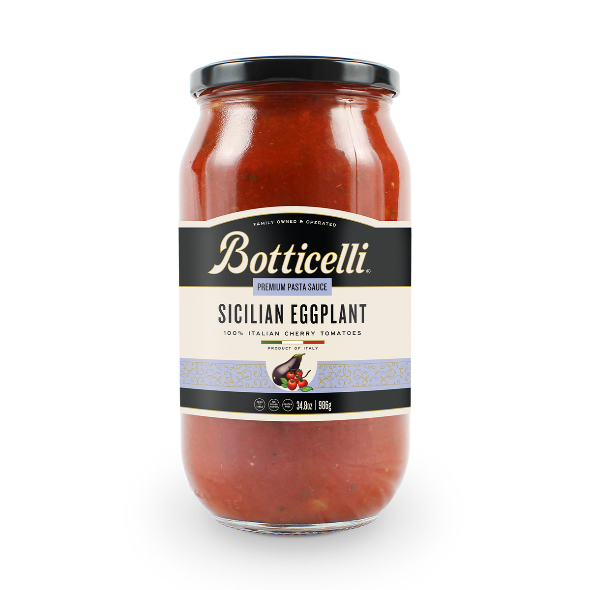 Limited Edition Sicilian Eggplant Sauce 34.8oz Botticelli Foods