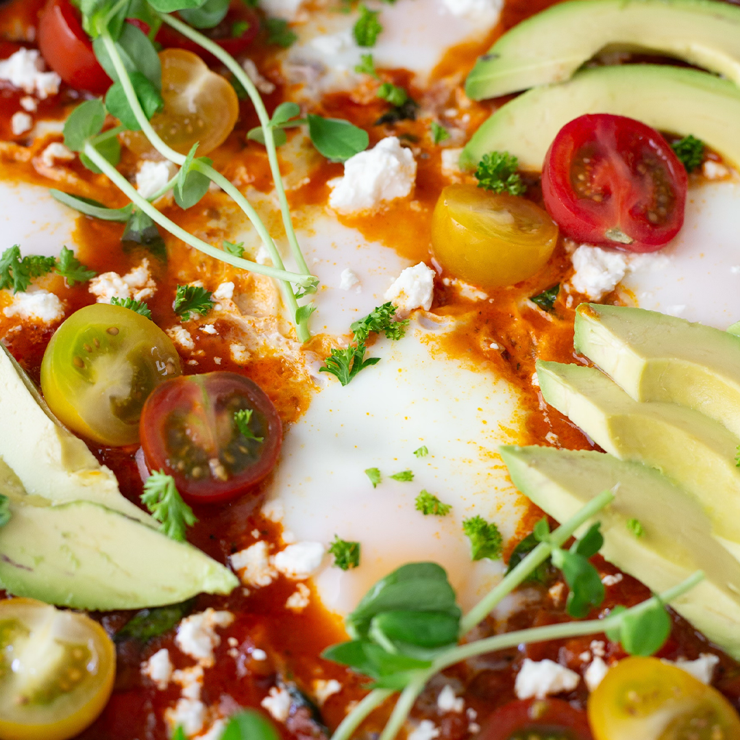 shakshuka with avocado