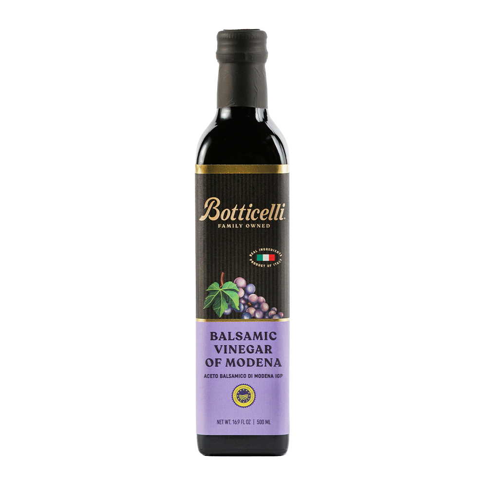 Bottle of Botticelli Balsamic Vinegar of Modena on a white background