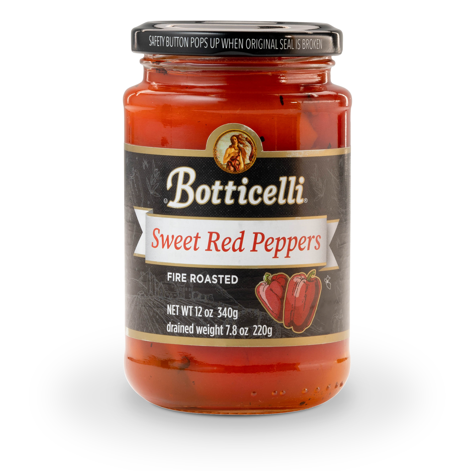 Botticelli Sweet Red Peppers 12oz Jar