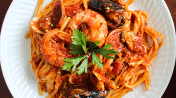 Spicy Seafood Marinara with Linguine