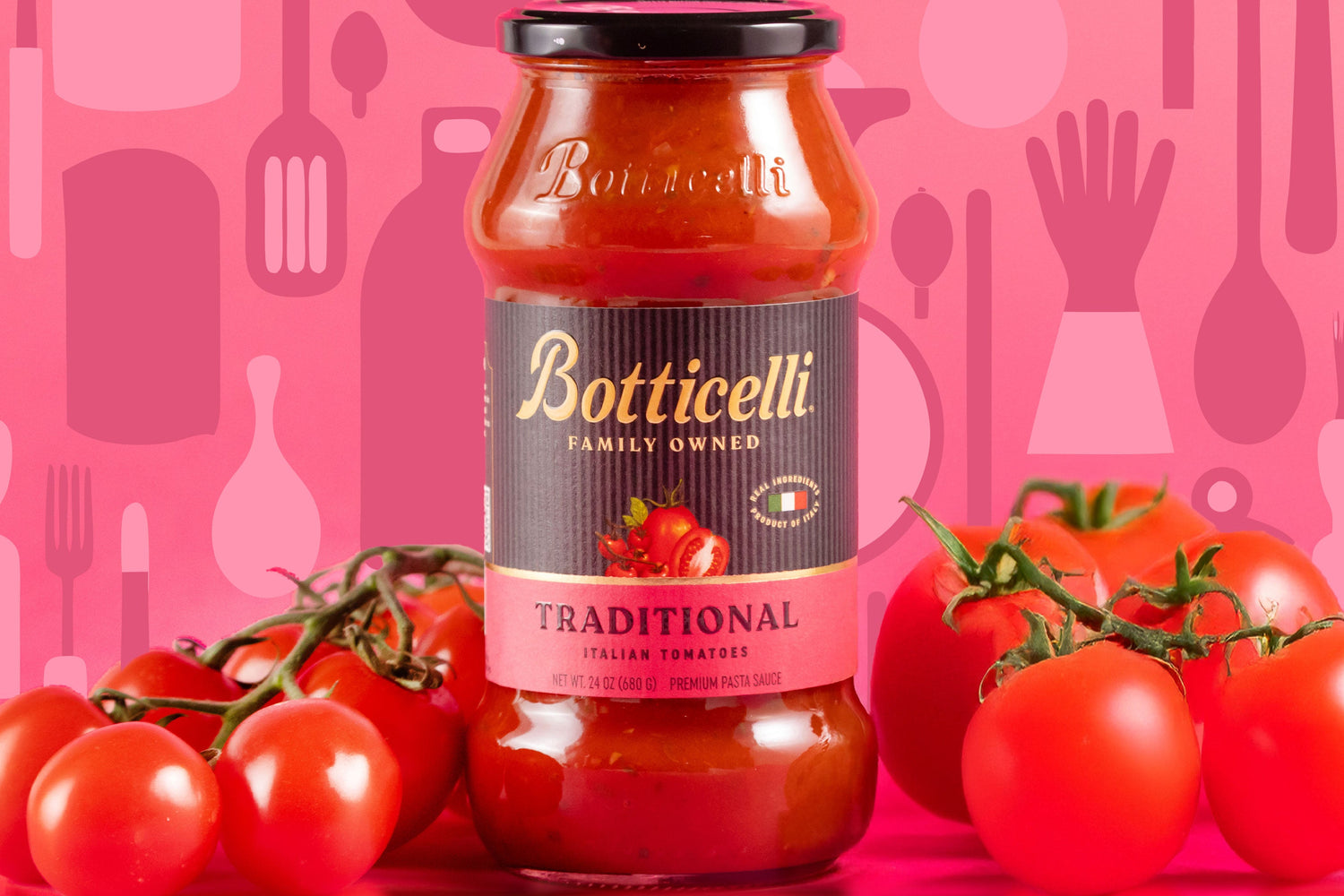 Traditional Sauce with ingredients next to it