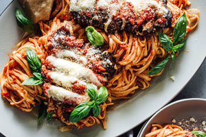 Chicken Parmesan Over Pasta