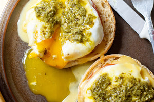 Pesto Eggs Benedict