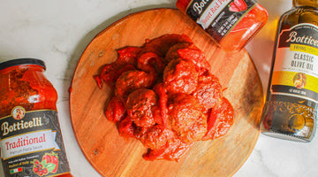 Meatballs in Roasted Red Pepper Sauce
