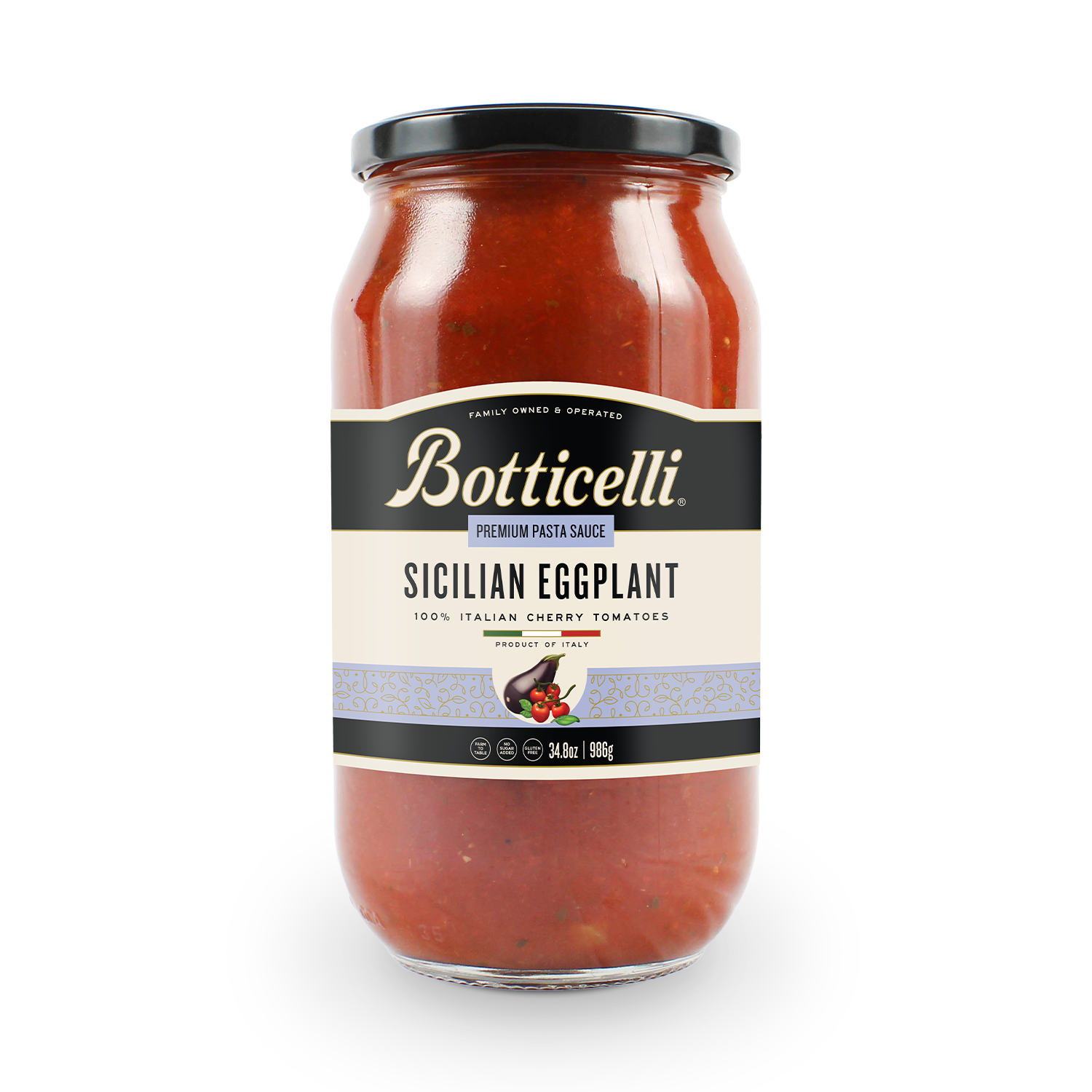 Limited Edition Sicilian Eggplant Sauce 34.8oz Botticelli Foods