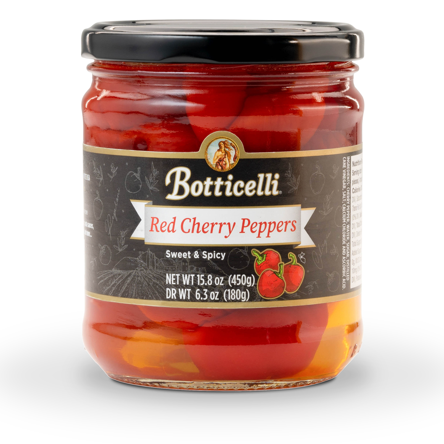 Sweet & Hot Cherry Peppers - 15.8oz